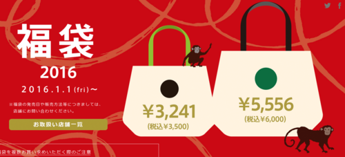 Starbucks LuckyBag 2016 スタバ福袋